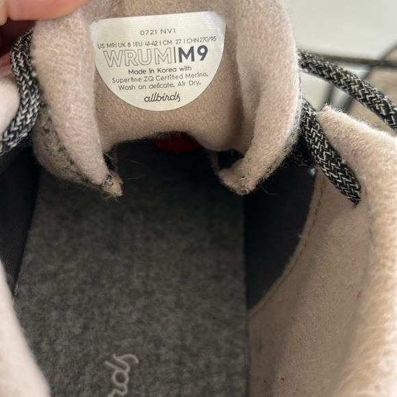 Allbirds Wool Runner-Up Mizzle Sneaker Tan Color Lace Up Mens Size 9 - Picture 11 of 14